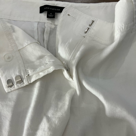 Ann Taylor Linen Blend White Shorts Size 4 - Picture 6 of 6